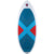 The Connelly Tracer Wakesurf Board is a blue and red pro model skim with a white border, textured surface, large red and light blue X pattern, and a round logo near the top.
