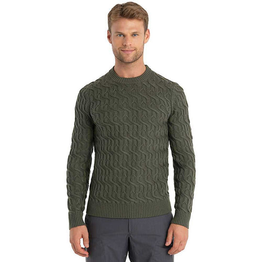 Icebreaker Mens Merino Cable Knit Crewe Sweater Icebreaker