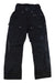 The Lofoten GORE-TEX Insulated Snow Pants are black, weather-resistant ski pants with zippered pockets, reinforced knees, and an adjustable waistband. Ideal for all-weather freeride skiing, they feature a subtle logo on one leg.