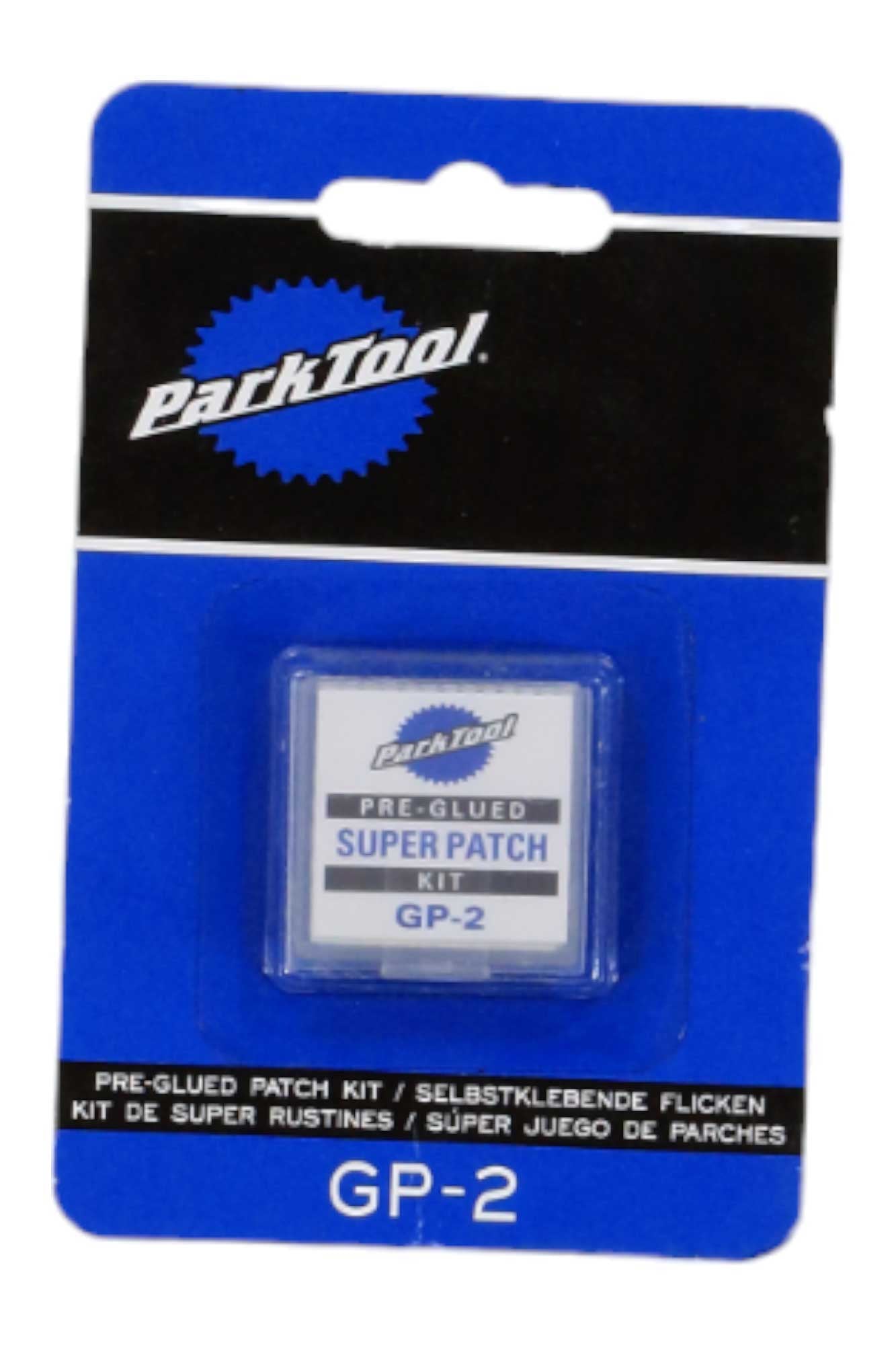 Park Tool glueless patch kit GP-2 with pre-glued super patch, white box