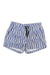 KAVU Womens Tepic 3 Inch Short features blue and beige geometric stripes, side pockets, a black drawstring waistband, and mid-rise fit. Quick-drying for all your adventures.