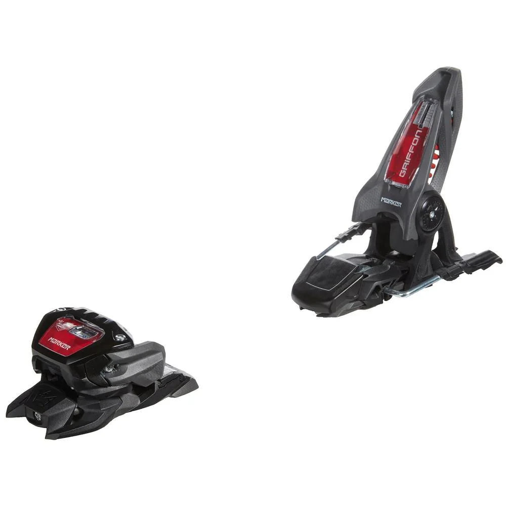 Marker Griffon 13 ID ski binding set, dark boot binding with red marking on the side
