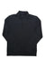 The Jack Wolfskin Men's Sky Thermal Half Zip Top, a plain black polyester pullover with a quarter-zip collar, is shown laid flat on a white background.