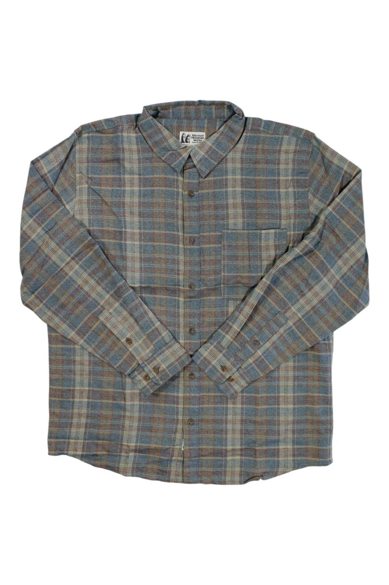 Marmot Mens Fairfax Novelty Heathered Lightweight Flannel LS Shirt Marmot