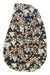 The KAVU Womens Rope Bag features a sling-style design with a geometric triangle pattern in beige, blue, and tan on black, an adjustable rope shoulder strap, zippered pocket with KAVU logo—ideal for travel.