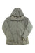 The Marmot Womens Novus Lt Hybrid Hoody is a light gray jacket with PrimaLoft insulation, front zipper, long sleeves, and two side pockets, shown flat on a white background.