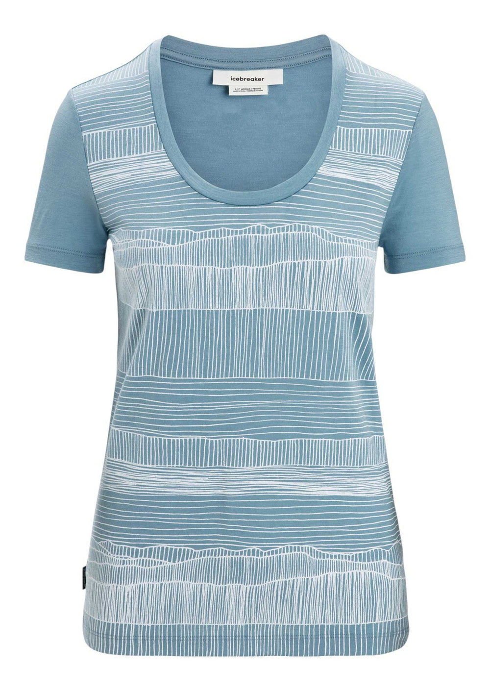 Icebreaker Womens Tech Lite II SS Scoop Tee - Reflection Lines