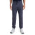 Men's merino pants, dark blue, straight leg with elastic waistband and drawstring