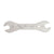 The Park Tool DCW-1 Double-Ended Cone Wrench is a silver bike repair tool with 13 mm and 14 mm open ends, labeled "Park Tool DCW-1 USA.