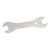 The Park Tool DCW-3 Double-Ended Cone Wrench, with 17mm and 18mm open jaws and "Park Tool DCW-3 USA" engraved in the center, is ideal for bike repair.
