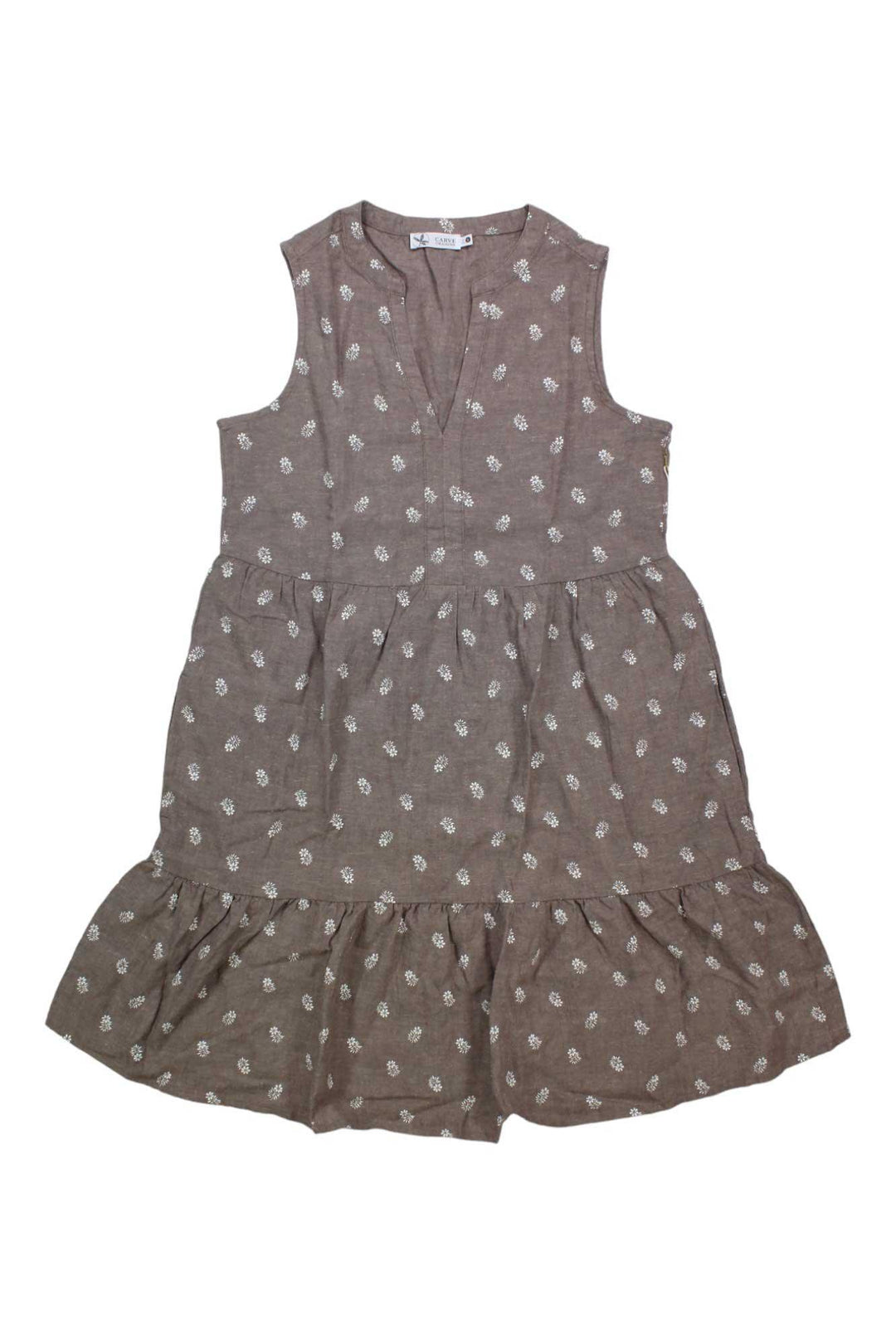 Carve Designs Women's Nellie Linen Dress - Small - Dark Fawn Dakota Carve Designs Women's Nellie Linen Dress - Small - Dark Fawn Dakota