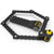 Heavy duty link plate lock with key cylinder and yellow accent markings