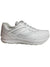 Men's Saucony walking shoe side view in light gray/white leather with lace-up and treaded sole