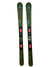 A pair of Fischer Juniors Ranger Team JRS Skis with FS 4 GW CA JRS Brake 80 (2023), featuring black bindings and red accents, are shown side by side on a white background with visible Fischer branding.