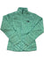 The Women’s ThermoBall Insulated Full-Zip Jacket by The North Face comes in light green, with a front zipper, left chest logo, stand-up collar, and long sleeves for added warmth.