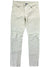 Women's Fitted Corduroy Pants in light beige, made from organic cotton with a straight-leg cut, feature front and back pockets, belt loops, and a button closure. Shown laid flat on a white background.