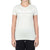 A woman wears the Moosejaw Womens New Original SS Tee, a casual short sleeve shirt featuring the Moosejaw Mountaineering logo, standing against a plain white background.