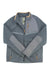 Men's dark navy fleece jacket, full front zipper and two zip hand pockets