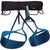 The Black Diamond Men's Solution Harness is a blue and black climbing harness with padded leg loops, gear loops, an adjustable waist belt, and Fusion Comfort Technology—ideal for rock climbing or mountaineering.