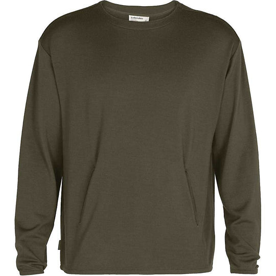 Icebreaker Mens Deice LS Hand Pocket Crewe Icebreaker