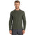 Men's merino cable knit crew sweater, loden green, textured cable pattern