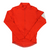 Long-sleeve cycling jersey with full front zipper and stand collar, red
