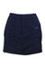 The Kari Traa Women's Eva Skirt is a black, quilted, knee-length down skirt with diagonal stitching and side zippers. A purple K1 logo on the upper right adds style, making it perfect for cold-weather hiking.