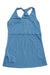 Kuhl womens racerback active tank in heather blue, sleeveless with racerback cutouts