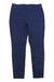 Women’s high-rise chino pants, dark blue, button closure with front pockets