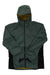 The Arc'teryx Men's Atom Hoody is a green insulated jacket with black side panels and a yellow lining, shown zipped up and laid flat on a white background. This Arc'teryx hoody features Coreloft Compact insulation, making it an ideal midlayer for warmth.