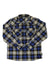 The Outdoor Research Men's Feedback Flannel Shirt features blue, black, white, and tan plaid, two chest pockets, a logo tag on the left hem, and moisture-wicking fabric for comfort all day.