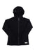 Artilect Women's Eldorado 310 Merino Hoodie—black, zip-up, long sleeves, chest pocket, small front label; women's slim fit for multisport use. Shown laid flat on a white background.