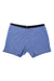 Men's blue 5-inch running shorts with elastic waistband and small side logo