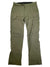 The Men's Stretch Zion Pant in olive green features quick-drying fabric, multiple pockets, belt loops, and visible seams, shown laid flat on a white background.