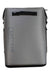 Insulated cooler bag with front top pocket, grey; flat front panel