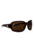 Suncloud Cookie 1.5 polarized sunglasses, tortoise brown oval lenses, side arm detail