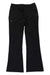 The Obermeyer Womens Hillary Stretch Pant, in black with a flared cut and front zipper pockets, is laid flat on a white background.