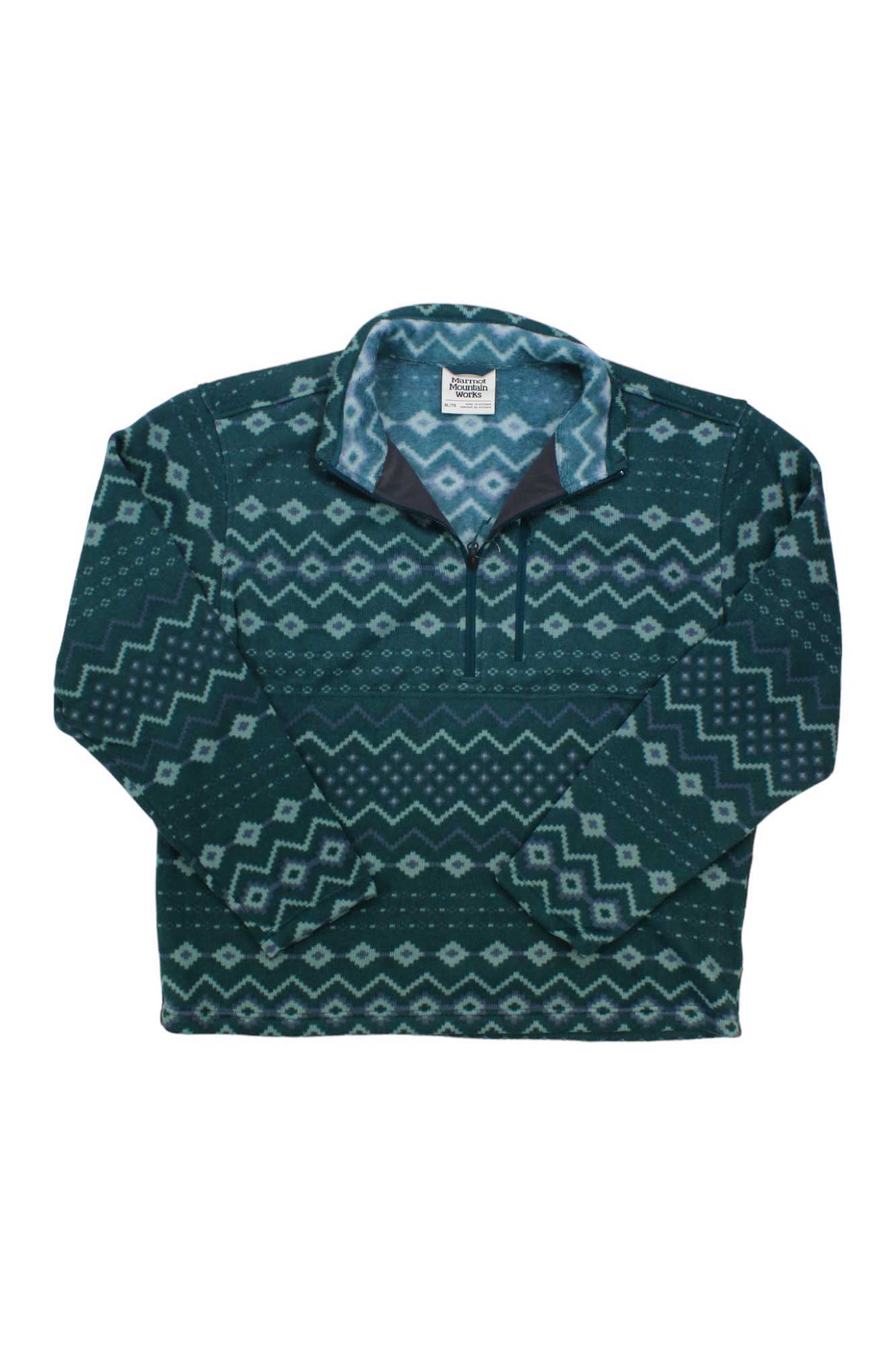 Marmot Mens Heavyweight Drop Line Printed 1/2 Zip Top Marmot
