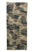 The Buff CoolNet UV+ MFL Headwear is a rectangular multifunctional gaiter with a brown, green, and beige camouflage pattern, Buff logo in two corners, and UPF 50+ sun protection.