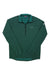 The Eddie Bauer First Ascent Men's High Route Grid Air HZ Top is a lightweight, long-sleeve dark green hiking shirt with a quarter-zip front, subtle stripes, an embroidered chest logo, and moisture-wicking fabric for trail comfort.