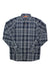 Men's dark plaid workshirt, long-sleeve button-up with chest pockets