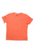 The Carhartt Womens WK87 Workwear Pocket SS T-Shirt is a plain, orange, short-sleeved tee with a small chest pocket and rectangular logo patch, shown laid flat on a white background.