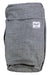 Gray duffle bag with front patch pocket and Herschel logo label