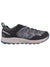 Merrell men's Wildwood Aerosport shoe, dark gray mesh upper with blue outsole