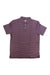 Men's striped polo shirt, short sleeves, 3-button placket and striped knit