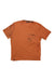 Rust orange short-sleeve crew-neck t-shirt with small chest emblem
