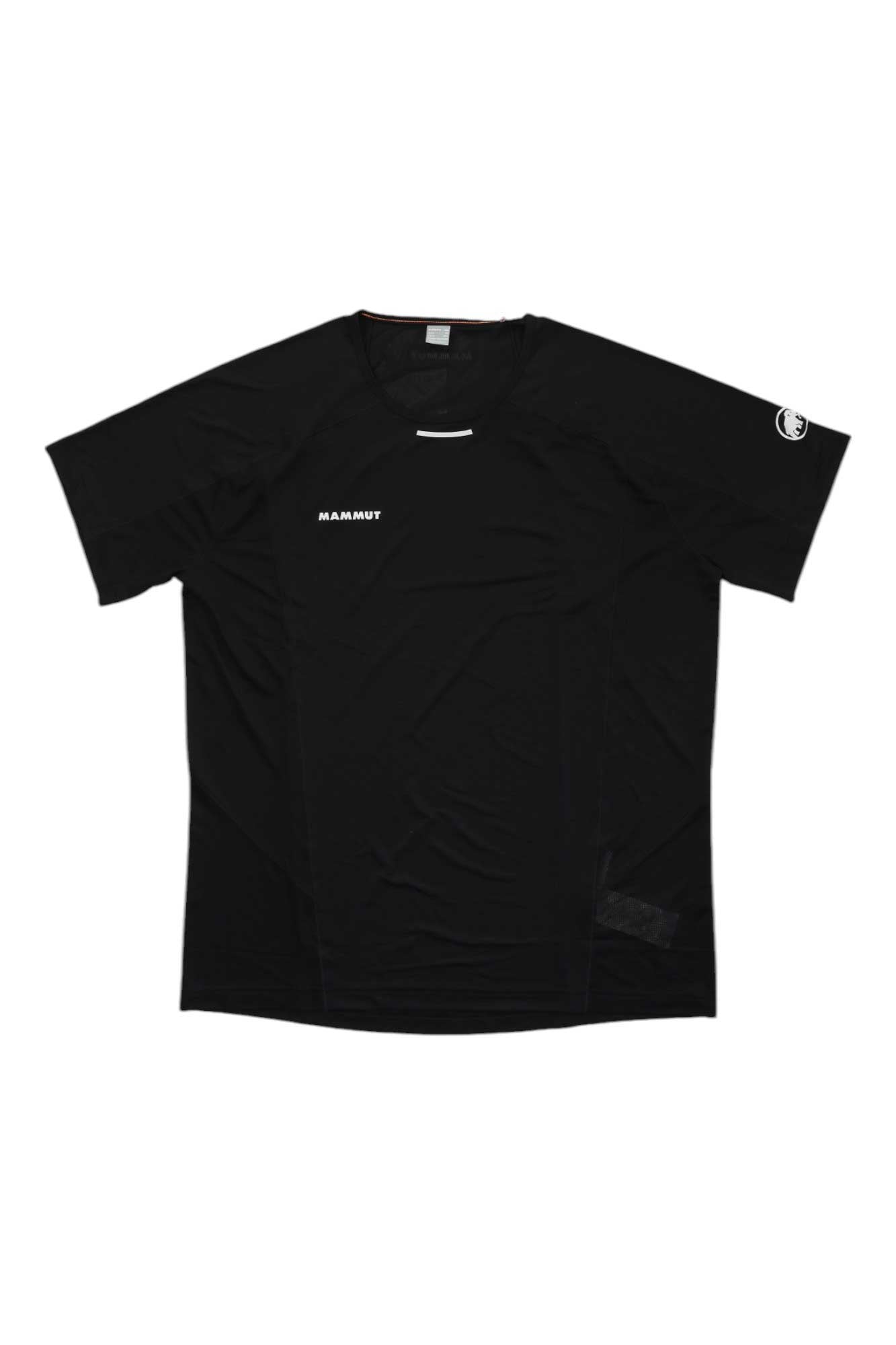 Men's Mammut Aenergy FL performance T-shirt, black, crew neck, short sleeves