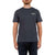 Men's short-sleeve crewneck tee with small chest script logo in dark heather.