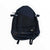 The Gregory Muir 29L Backpack in black and dark navy features adjustable straps, multiple buckles, a small lower front logo patch, and an ergonomic design—ideal for hiking. Displayed on a plain white background.