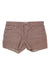 Carve Designs Women's Oahu 4 Inch Short in light brown features a slim fit, button and zipper closure, front and back pockets, belt loops, and raw frayed hems.